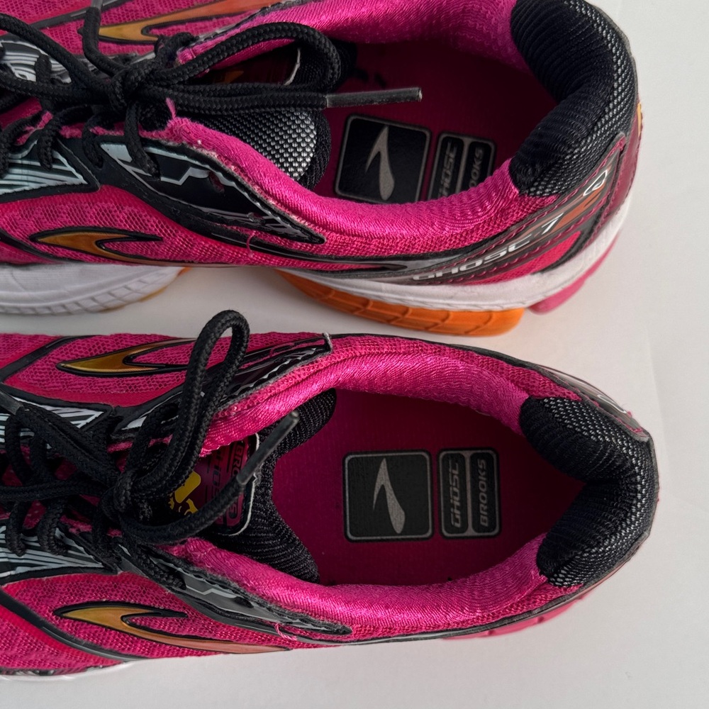 Brooks Women's Pink and Yellow Athletic Shoes - Picture 7 of 7